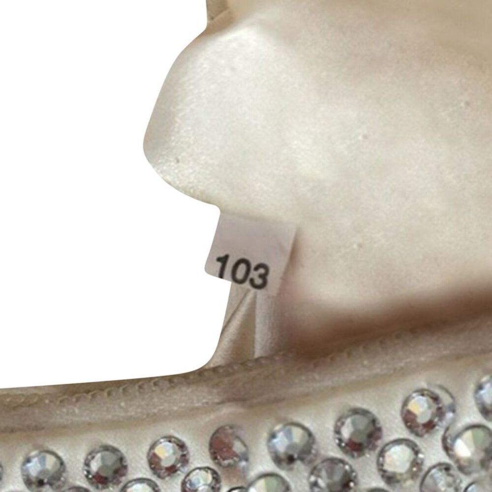 Prada Crystal-Embellished Re-Edition 2000 Bag in Cream Satin - Picture 9 of 9